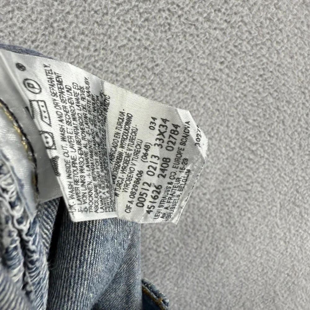 Vintage Levis Jeans men's 33x34 Fits 36x34 Blue baggy 512 Bootcut Faded y2k Dark